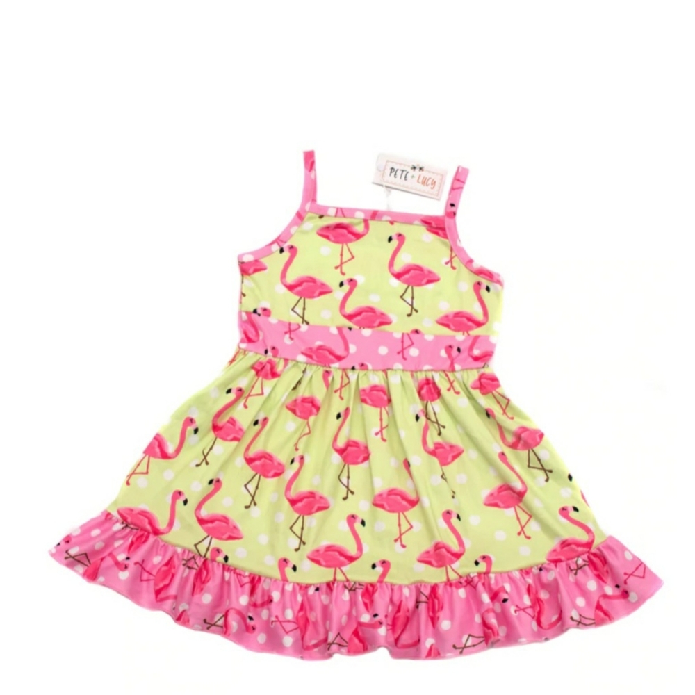 Pink flamingo dress Pete and Lucy. NEW 2022